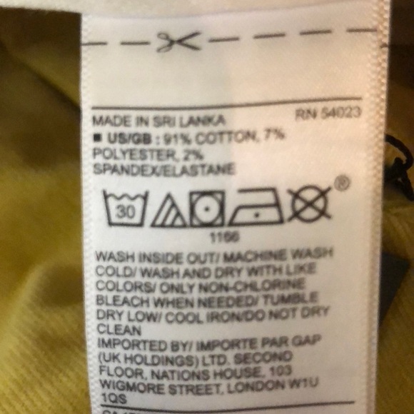 πHPπNWT Banana Republic yellow corduroy jeans - Picture 7 of 7